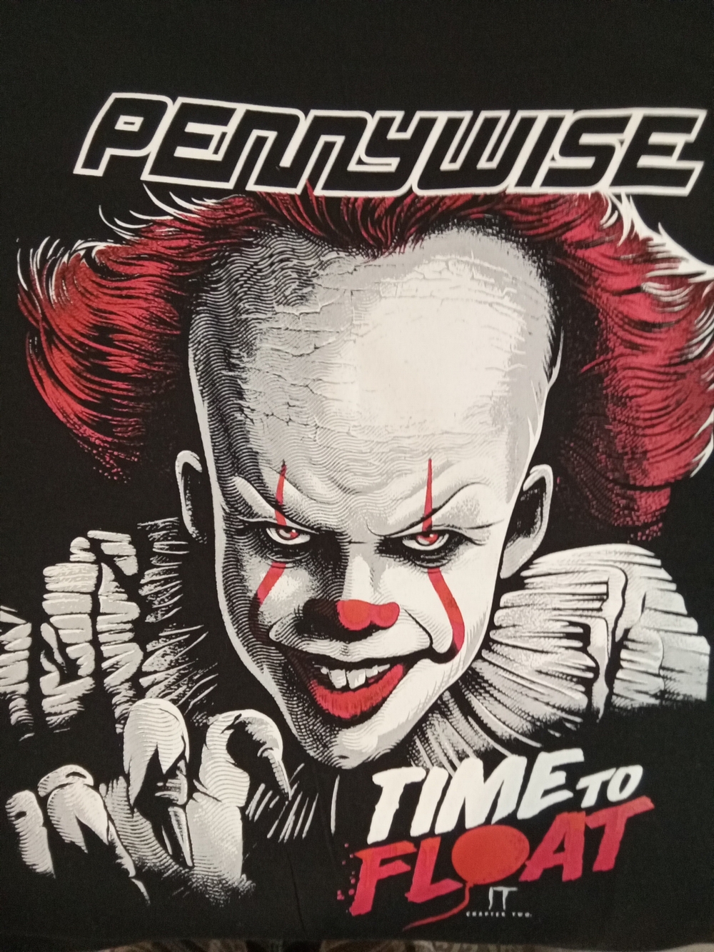 Pennywise  Black Graphic Tee - 'Time to Float'